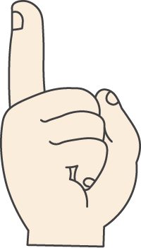 1 - Chinese hand gesture for "one", 一 (yī)